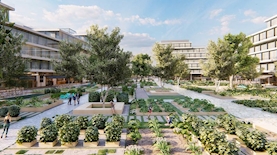 מתחם המגורים להשכרה באור יהודה, צילום: הדמיה: גידי בר אוריין אדריכלים